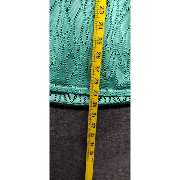Catalina Womens 1X 16W Swimsuit Coverup Green Teal Tunic With Eyelet - Picture 8 of 8